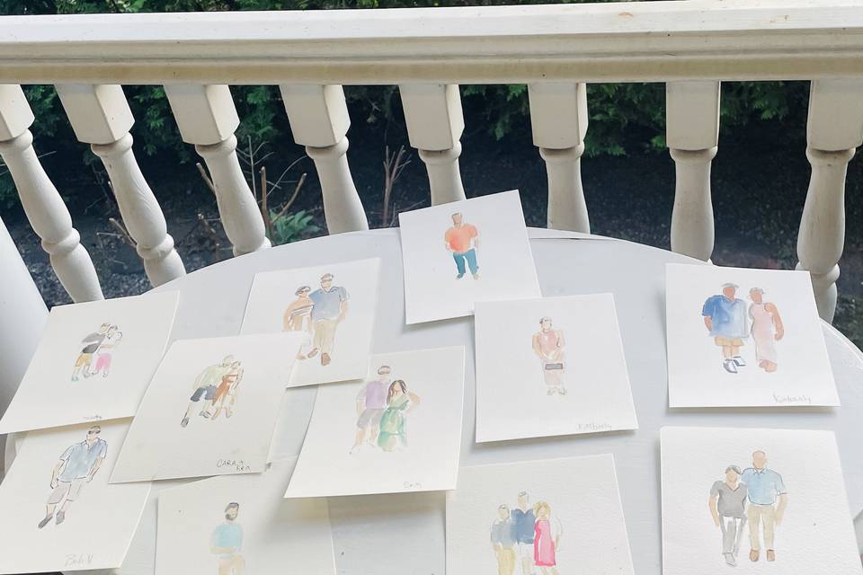 Garden party portraits