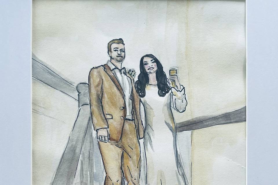 Couple at the wedding