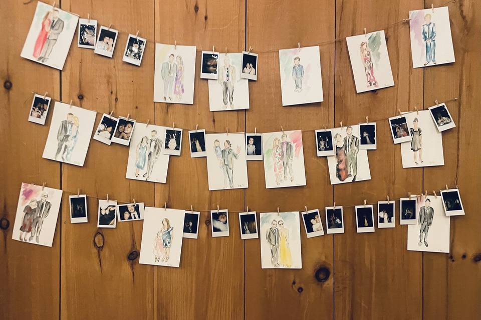 Guest paintings on display