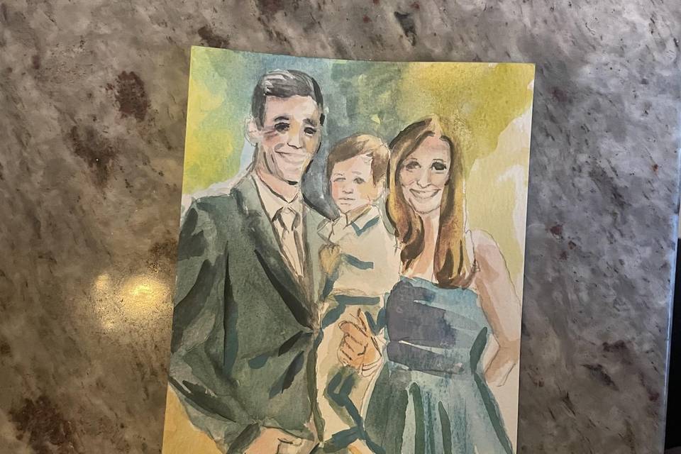 Family at wedding