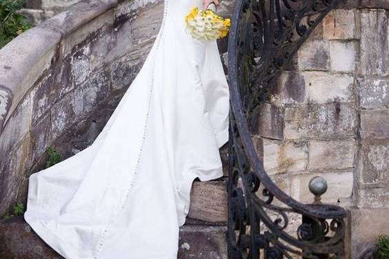 Bride on the stairs