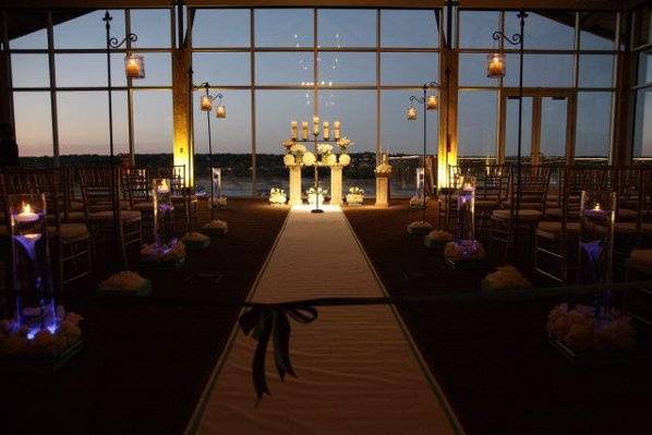 Wedding ceremony setup