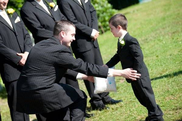 The groom and ring bearer