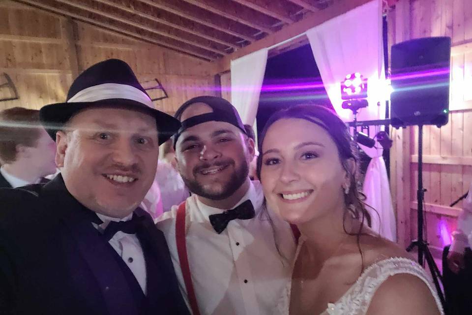 Corey w/Bride & Groom