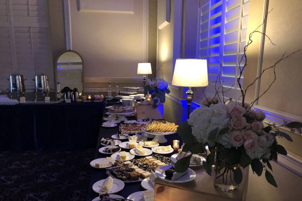 Coffee and dessert table