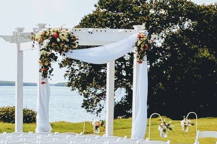 We have an inventory of five ceremony arches