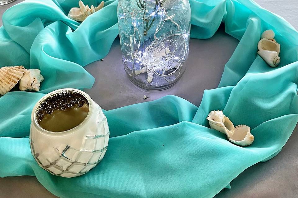 Lighted Mason Jar Centerpieces