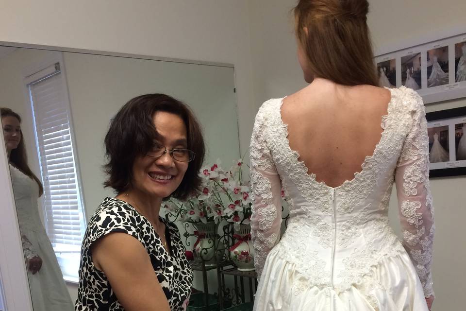 Dress fitting with Ruth