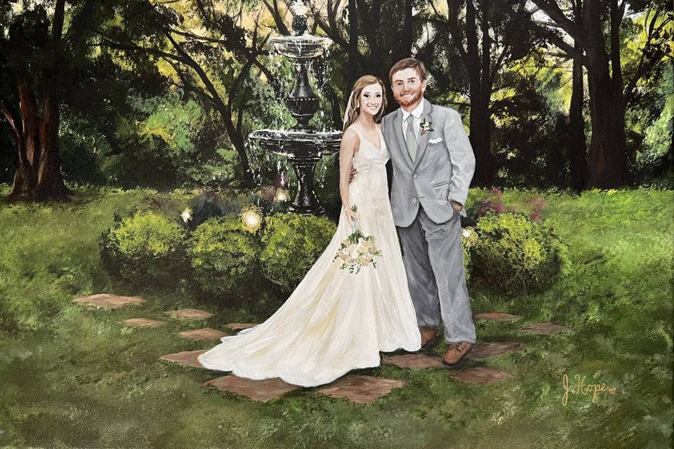 Wedding painting from photo