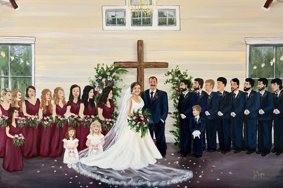 18x24 Live Wedding Painting