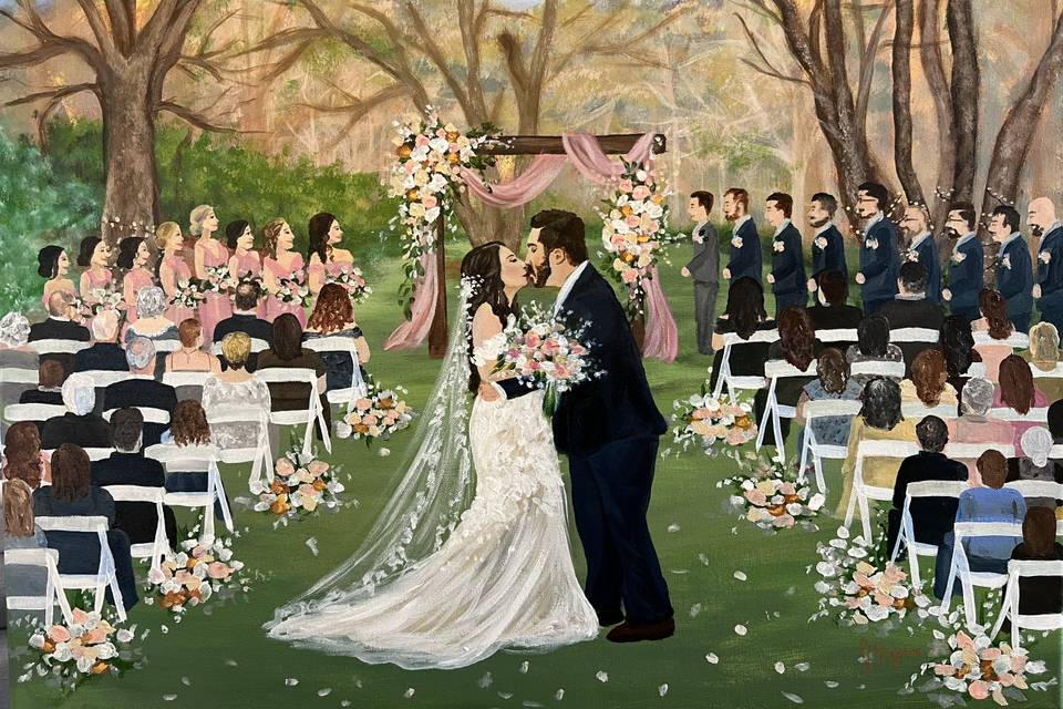 Live wedding art