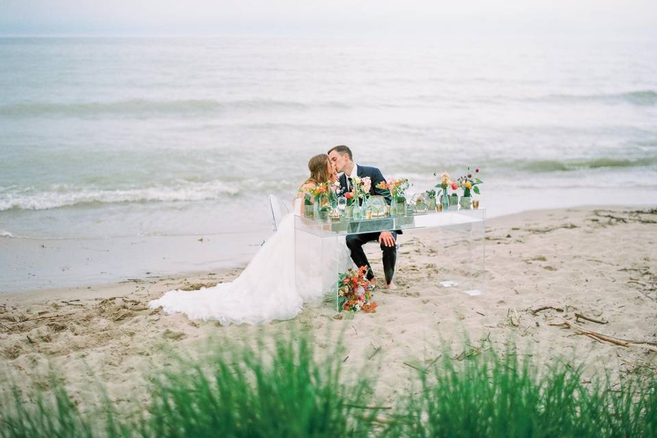 Bay wedding sash&bow