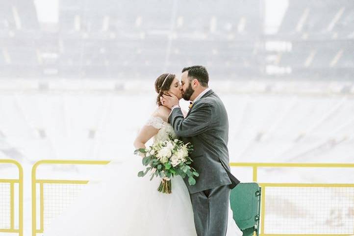 Lambeau Field wedding sash&bow