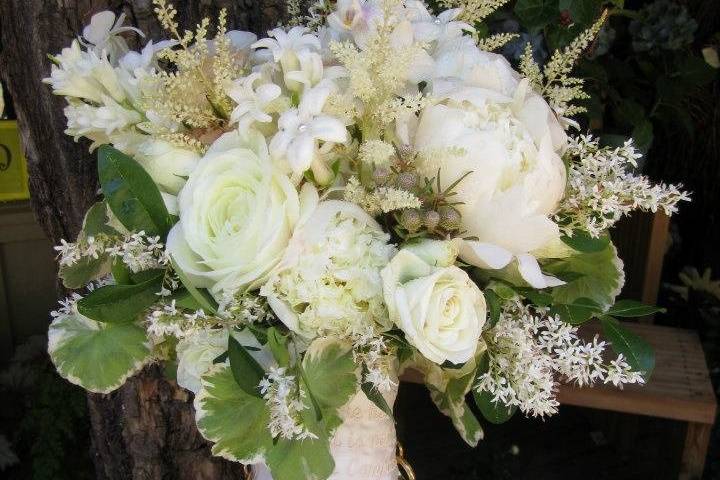 White rose bouquet