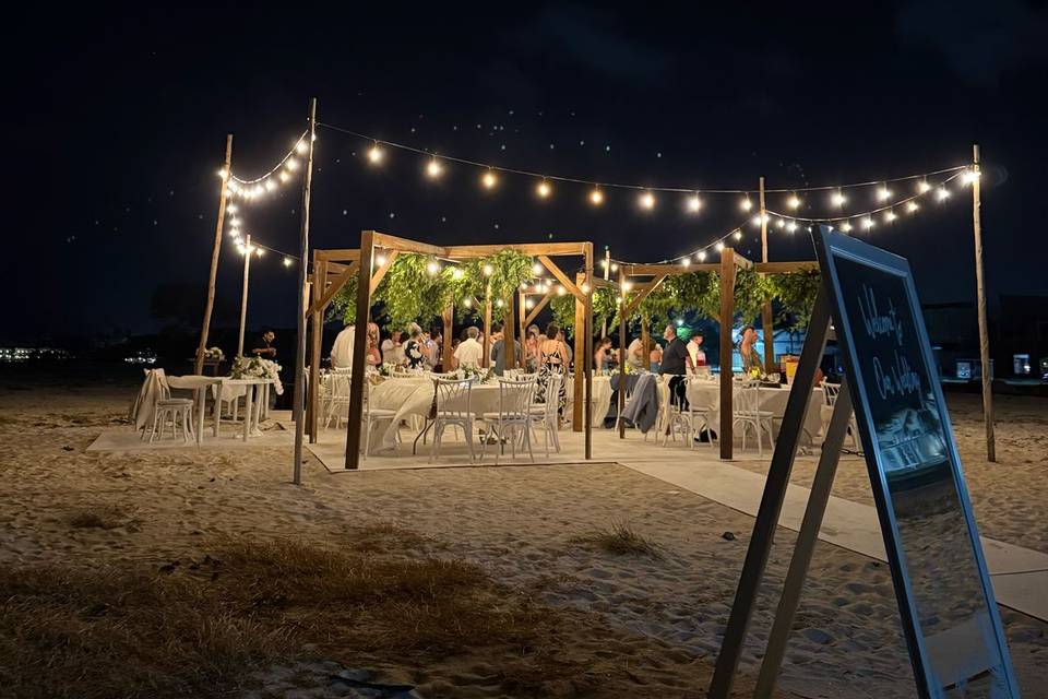 Lighting on beach