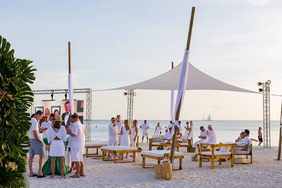 Lounge with billowy tent