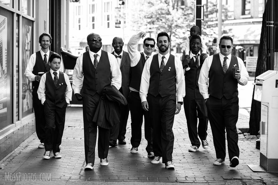 Groom and groomsmen