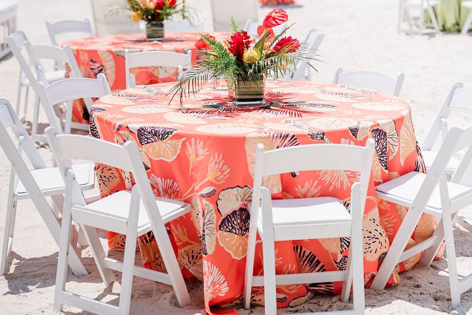 Colorful Beach Reception