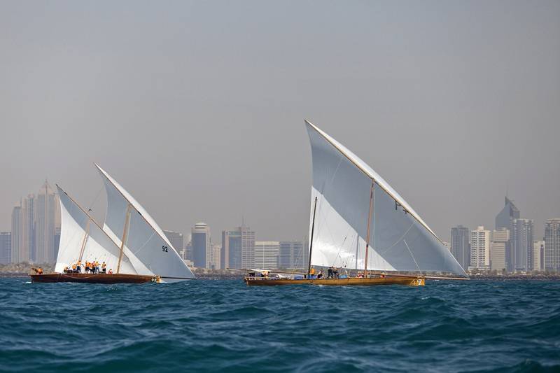 Abu Dhabi at sea