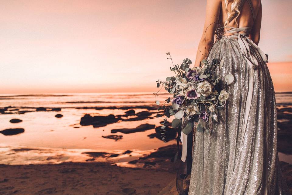Bridal Bouquet Ocean Gown