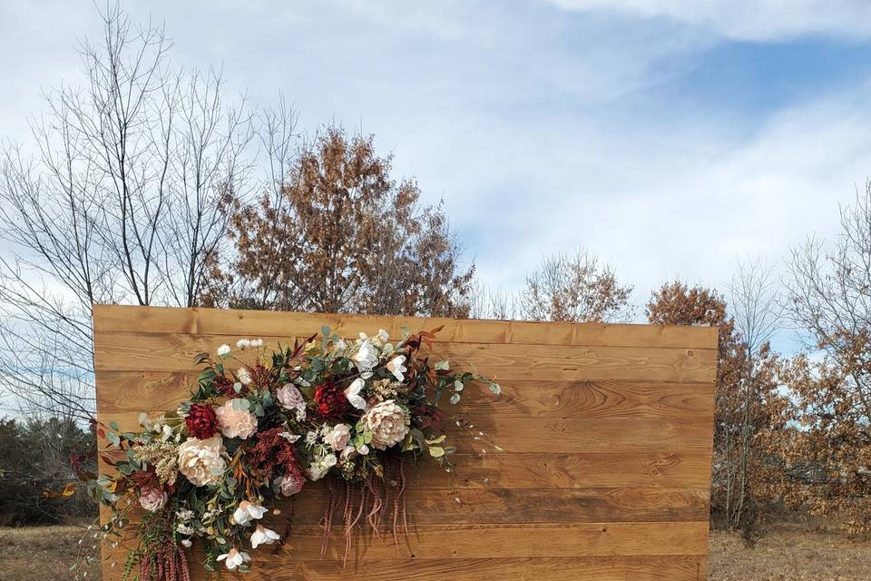 Walnut Stained Backdrop