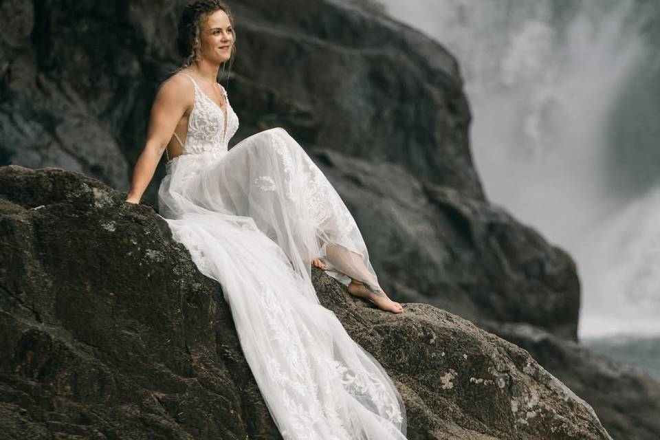 Jungle Wedding Waterfall