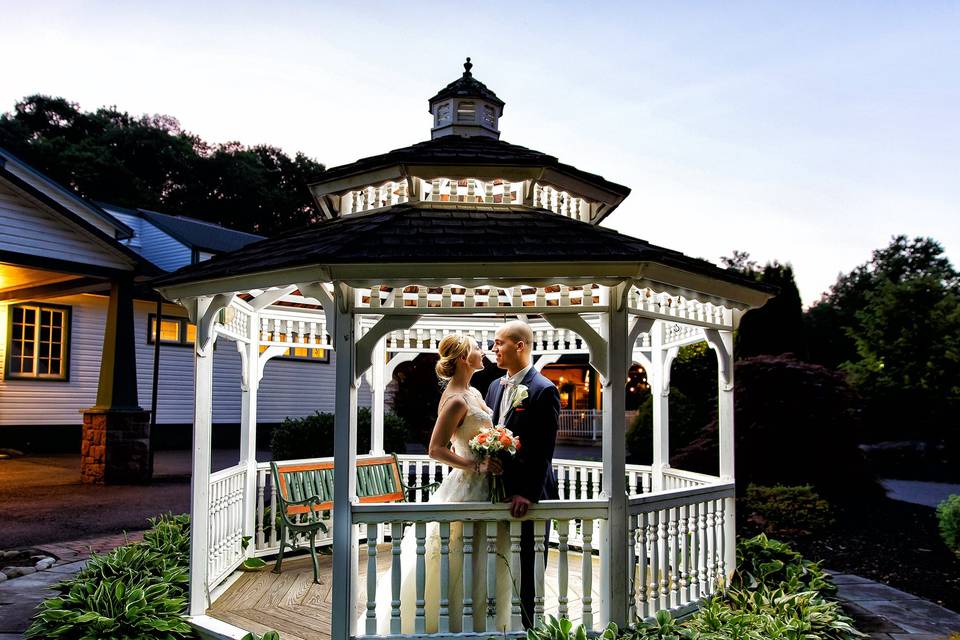 Couple in gazebo