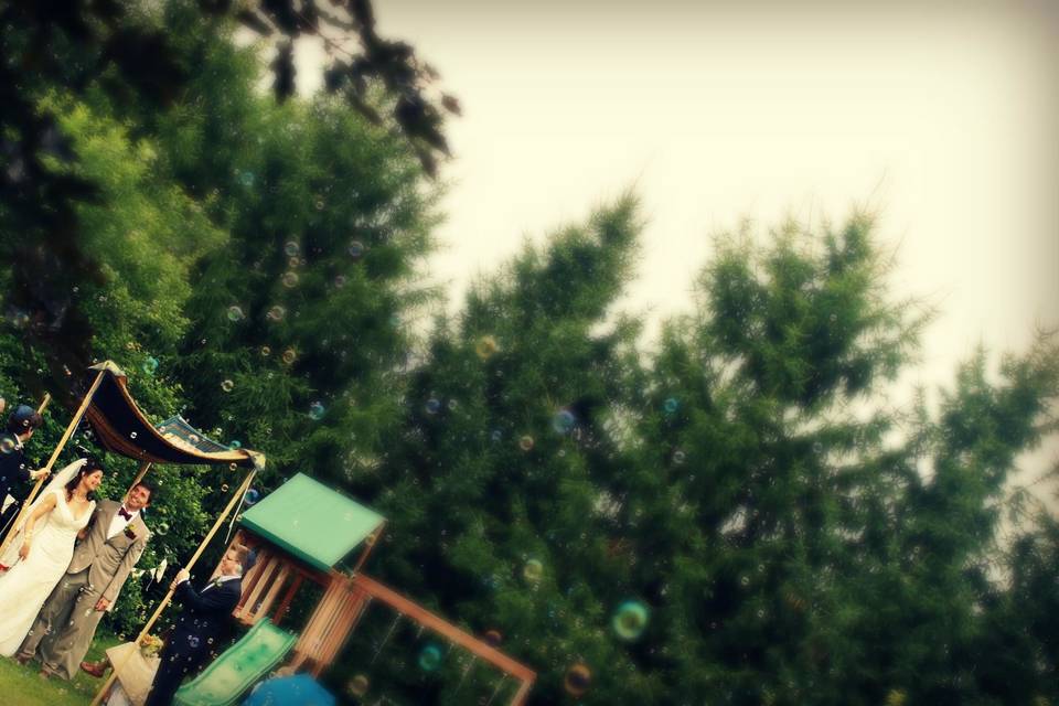 Outdoor wedding ceremony