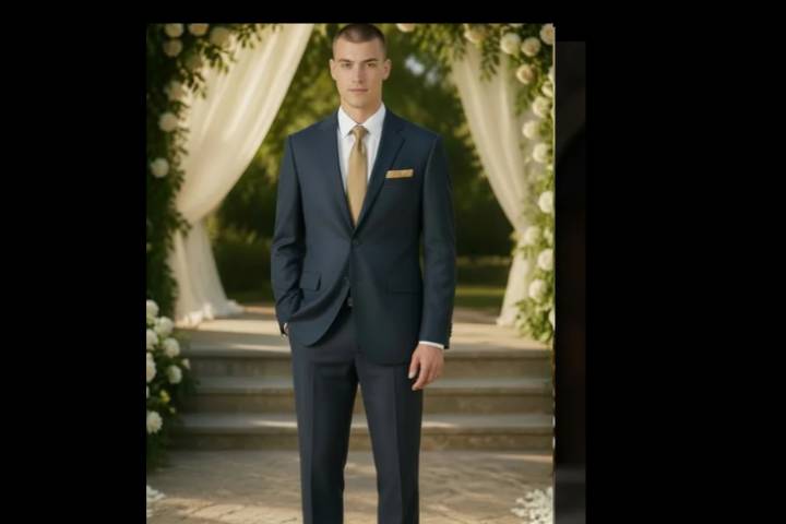 Two-Piece Navy Blue Suit