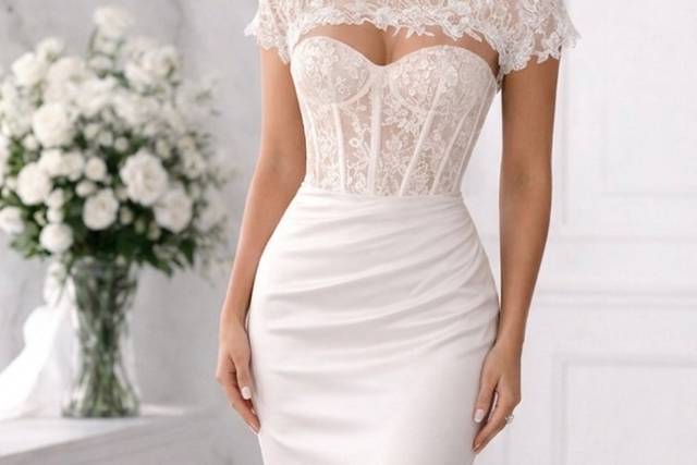 Fitted corset bridal topper