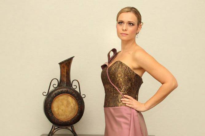 Custom design dress with removable shoulder strap, available in many colors.