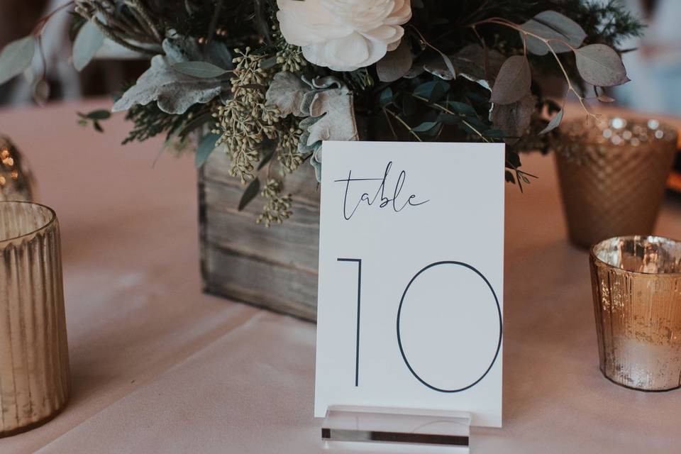 Wooden Box Centerpiece