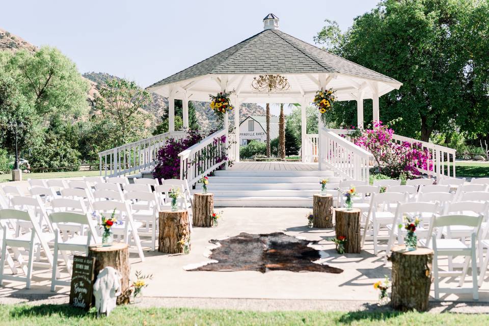 Ceremony by the gazebo