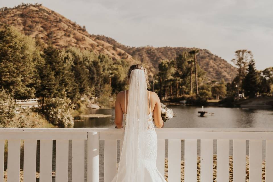 Bride on the bridge