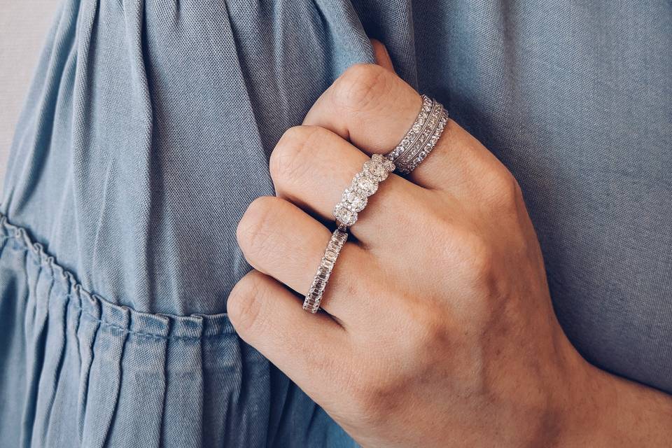 Stackable Diamond Bands