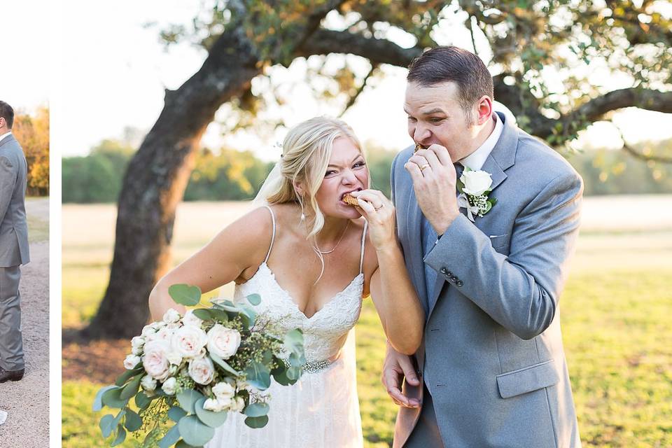 Couple eating