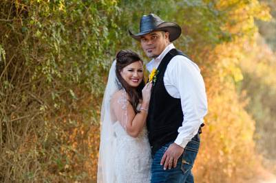 Cowboy hat & sunflowers