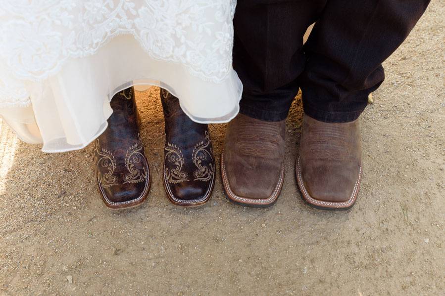 Bride & groom cowboy boots