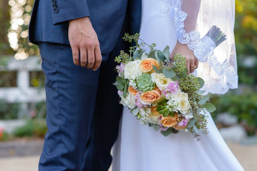 Succulent bridal bouquet