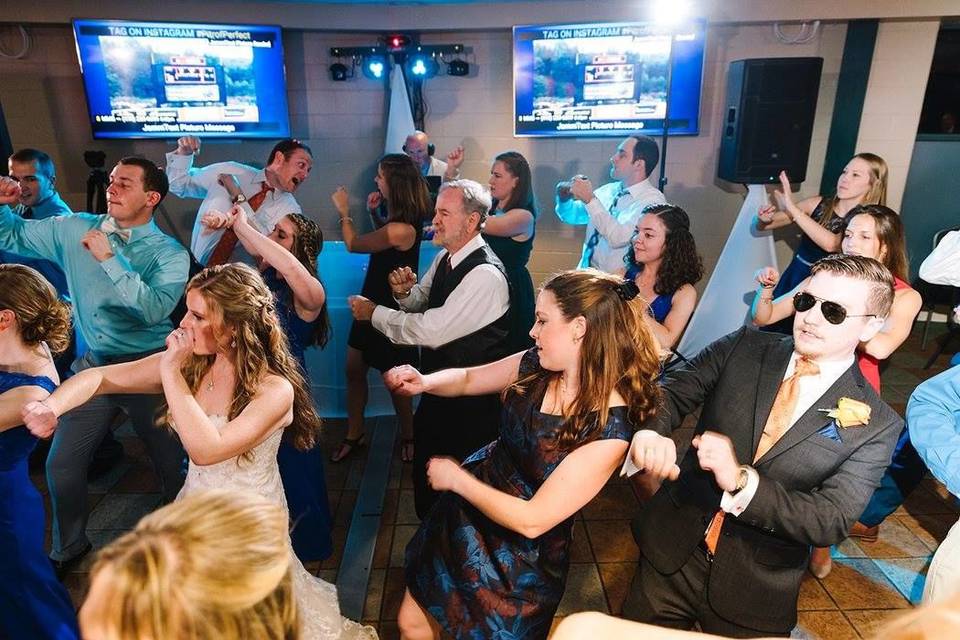 Bride & Guests Getting Down