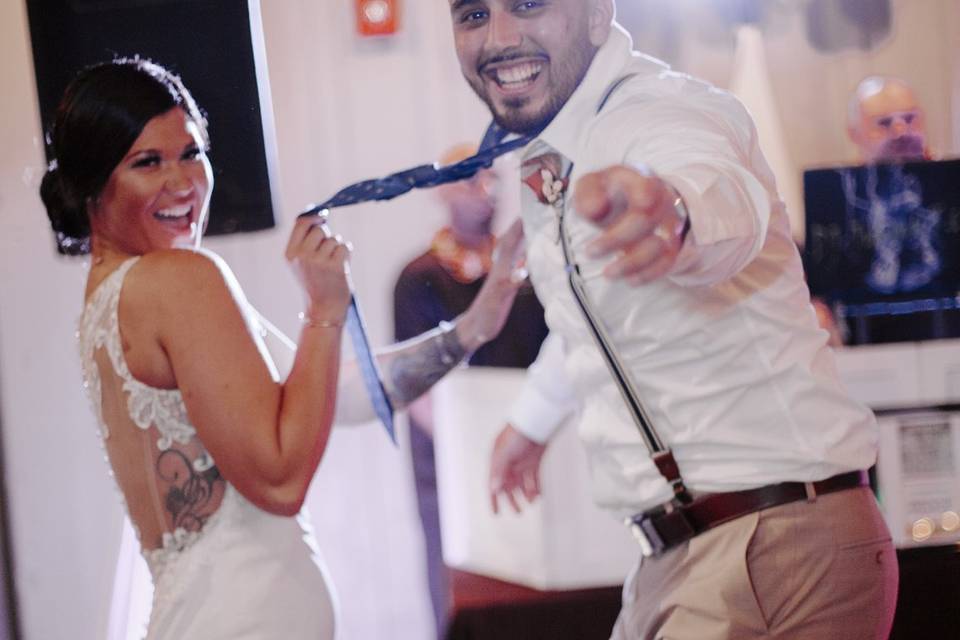 Bride & Groom Having Fun