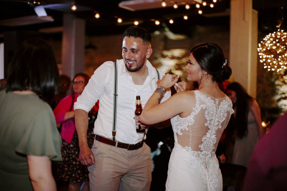 Bride & Groom Getting Down