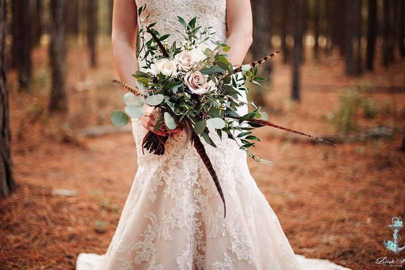 Bride with bouquet