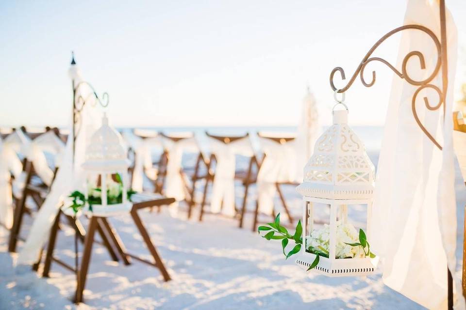 Lanterns on the beach