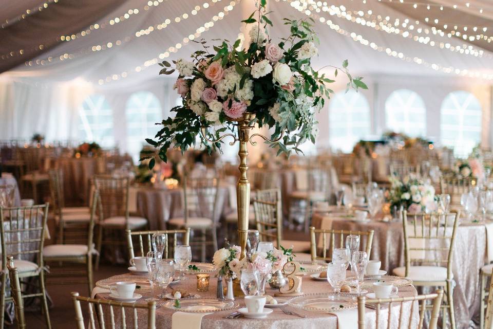 Rose gold reception