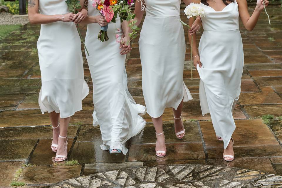 Bride and bridesmaids