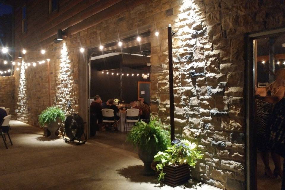 Barrel Room outdoor lights