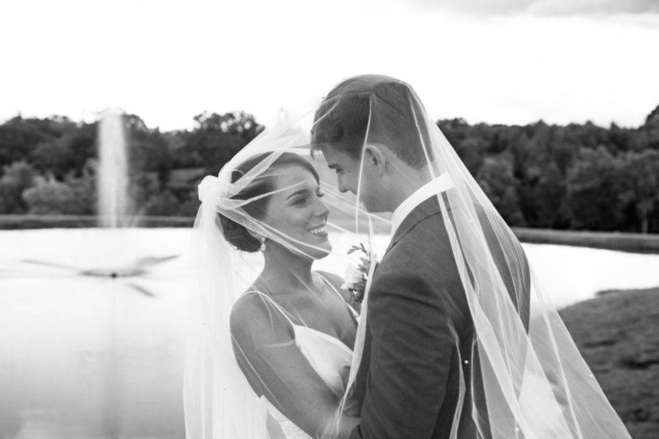 Bride & Groom at lake