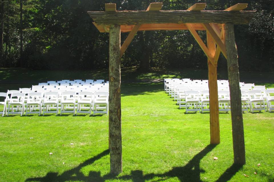 Outdoor ceremony setup