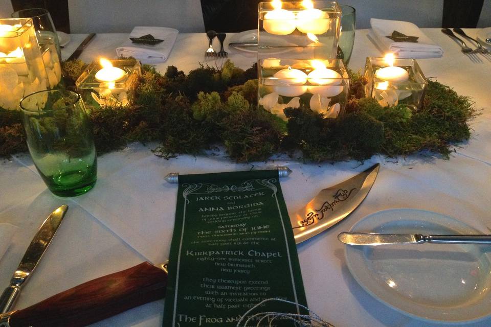 Lord of the rings inspired wedding